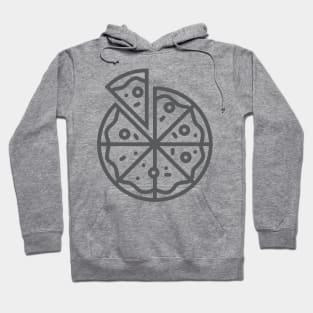 Whole Pizza Simple Outline Hoodie